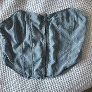 Kendall and kylie teal corset top